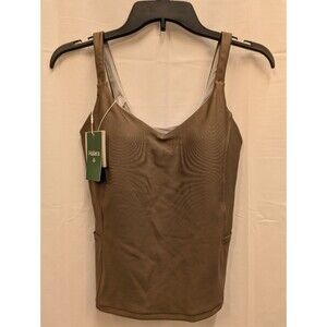NWT Halara V Neck Skinny 2-in-1 Sheen Running Tank Vest Top w/ Pockets *Size S*